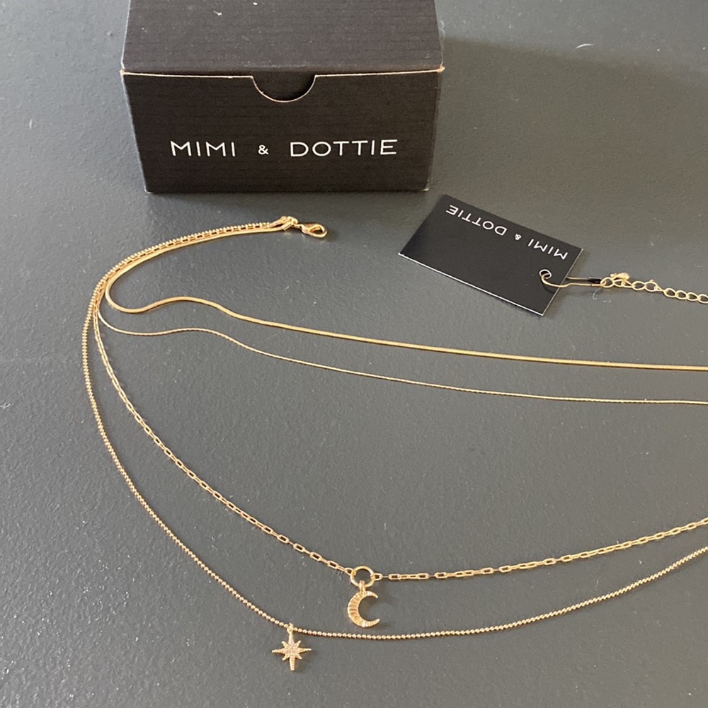 NWT Mimi & Dottie layered necklace